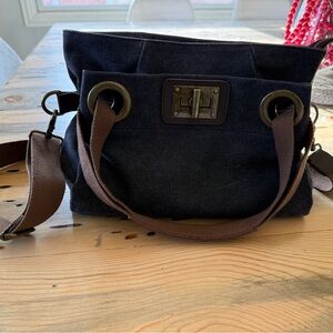 Zede Paris Black and Brown Shoulder Bag